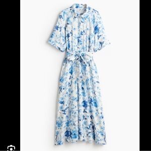 HM White and Blue Floral summer dress